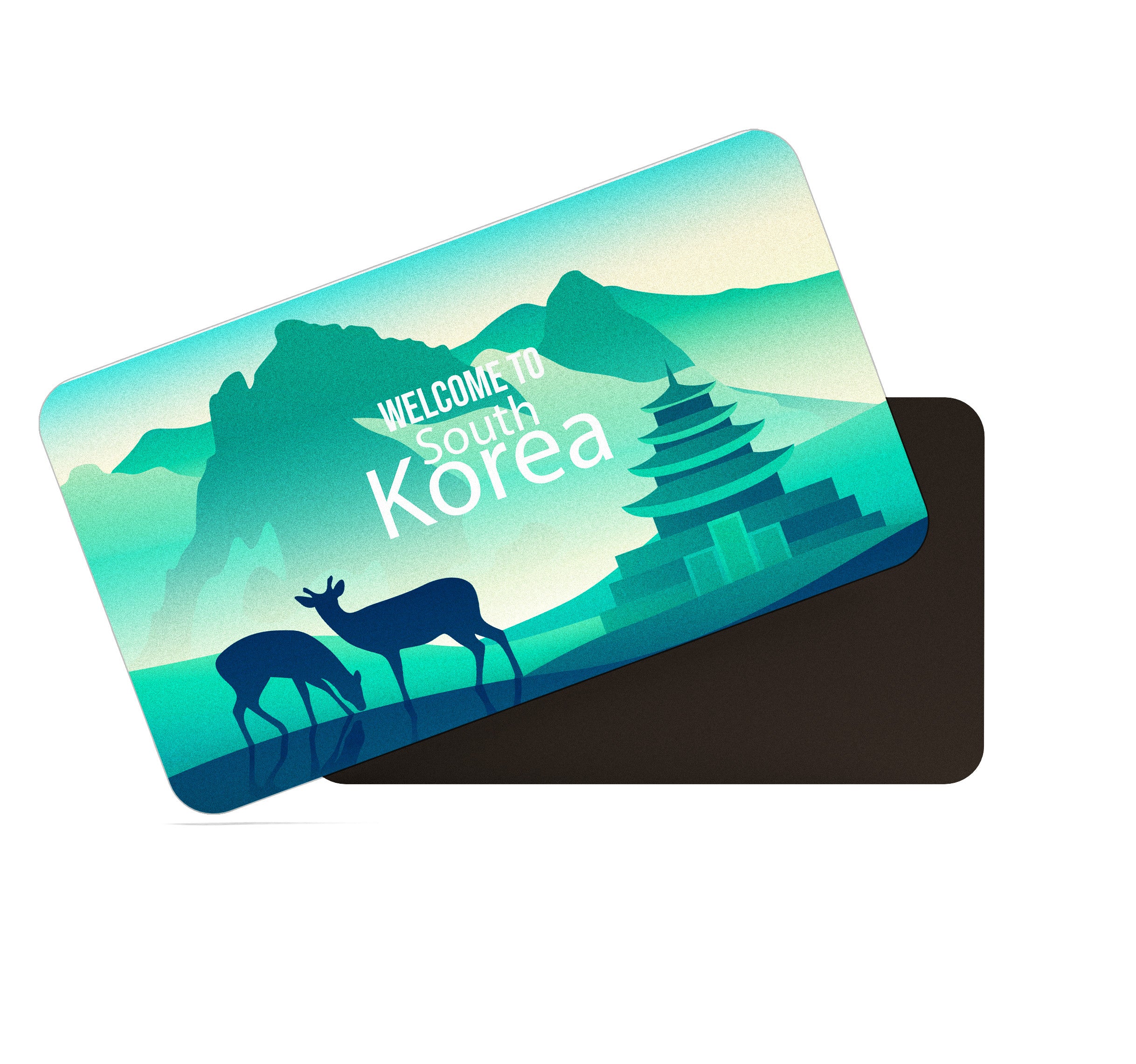 dhcrafts Rectangular Fridge Magnet Multicolor Korea Design Pack of 1 (8.6cm x 5.4cm)